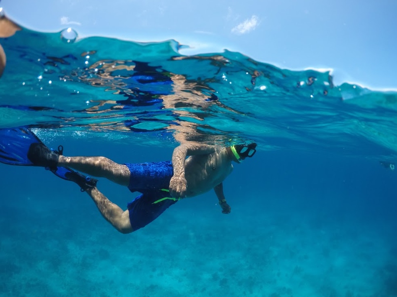 snorkeling at the musa underwater museum of art